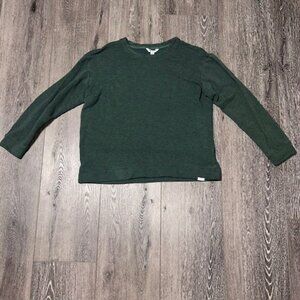 Orvis Women’s Sweater Sz M Forest Green Long Sleeve Round Neck Pullover Logo